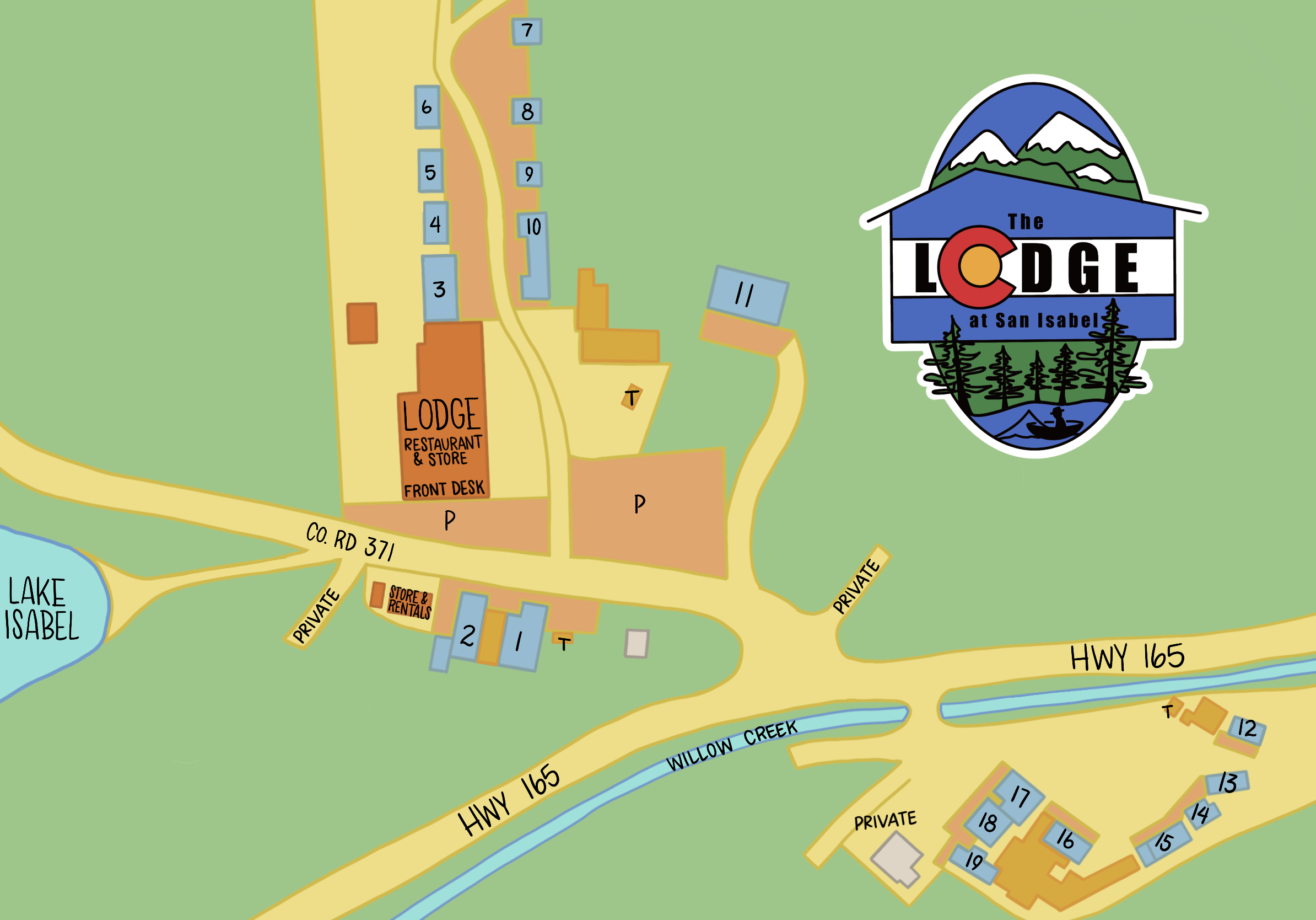 The Lodge at San Isabel - site map